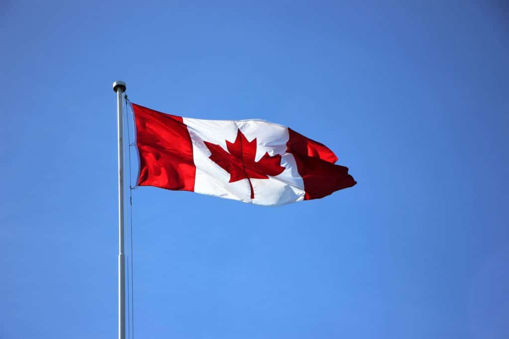 Photo of the Canadian flag.