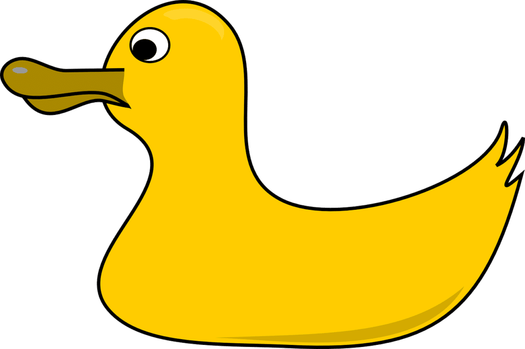 Illustration of a rubber duck.