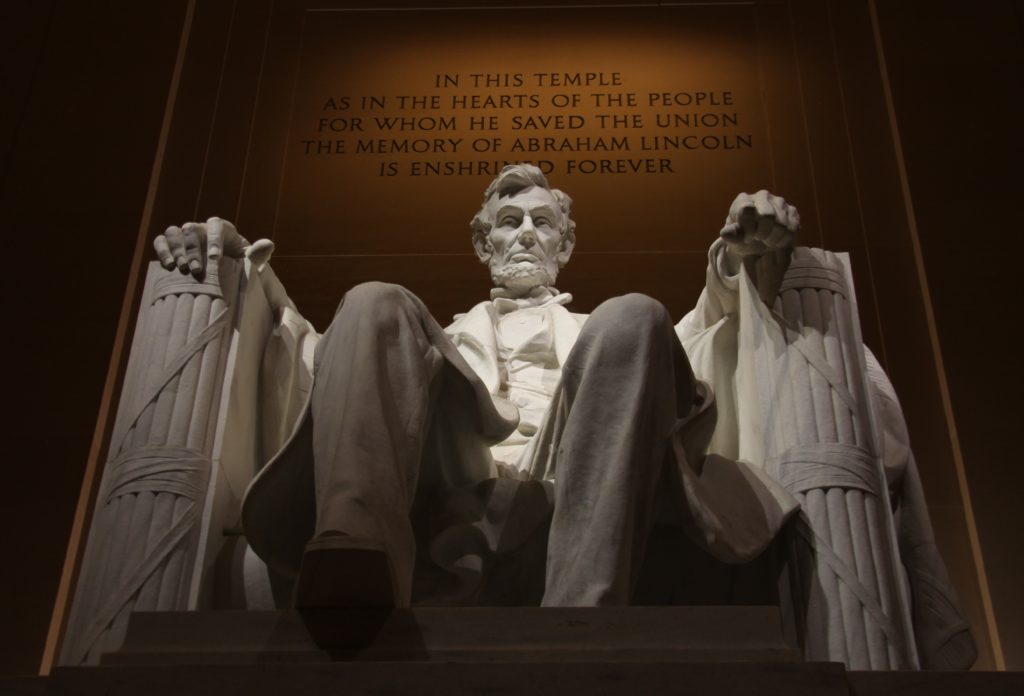 Close up of the Lincoln Monument