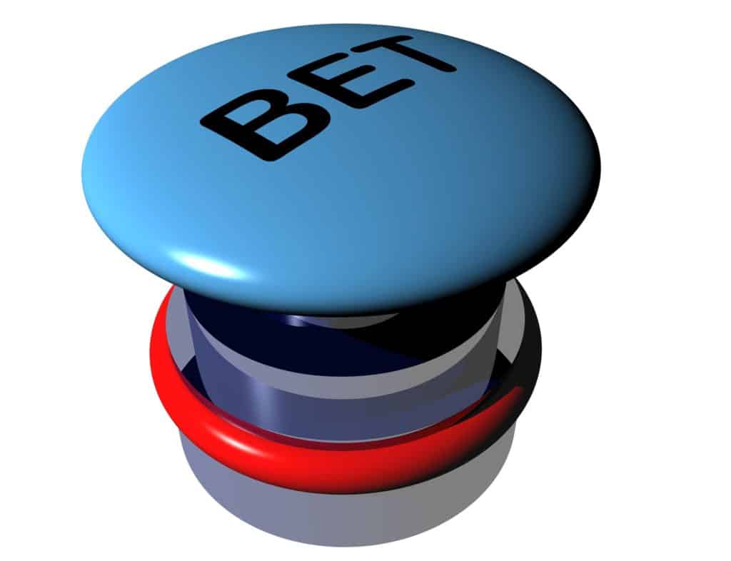 Illustration of a blue button that says "BET"