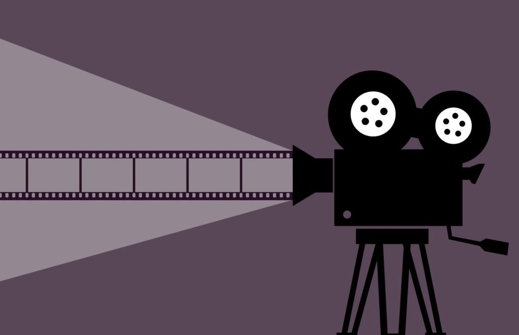 Illustration of a movie projector.