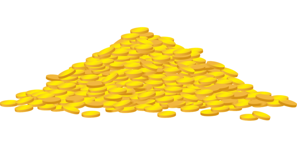 Illustration of a pile of gold coins