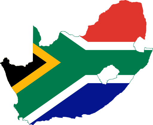 Flag-map of South Africa