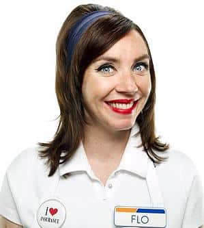 Image of "Flo," a character from the Progressive Insurance TV commercials