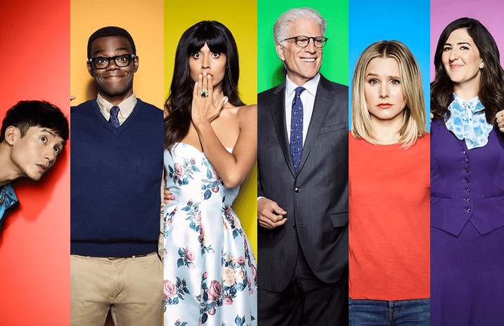 Promo imagery from the TV series "The Good Place"