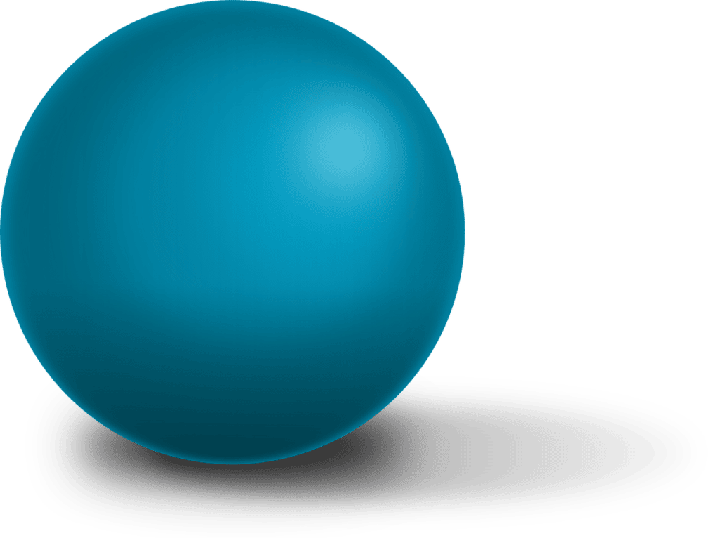 Illustration of a blue pilates ball.