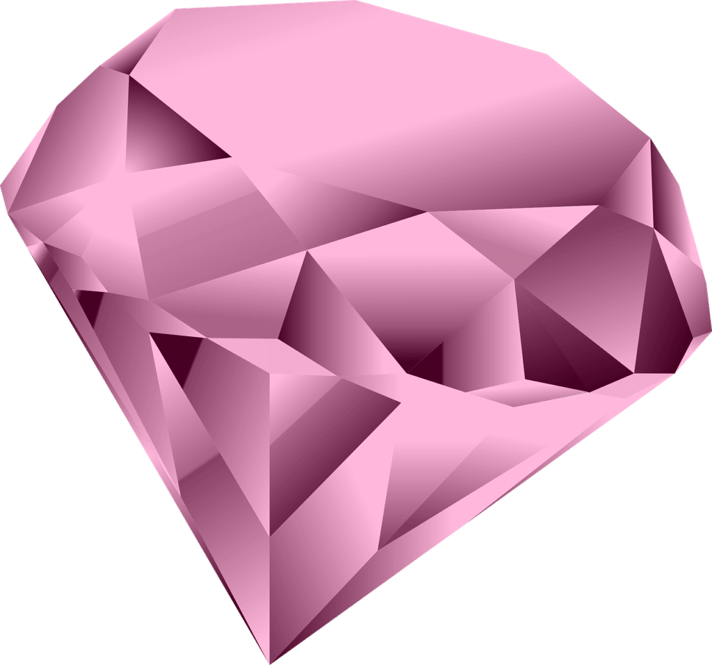 Illustration of a pink diamond