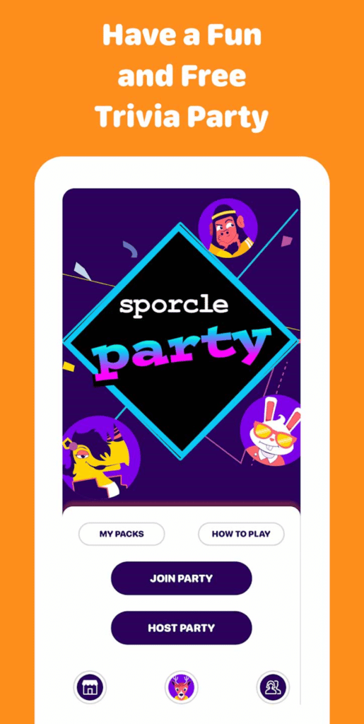 Screenshot of the Sporcle Party mobile game