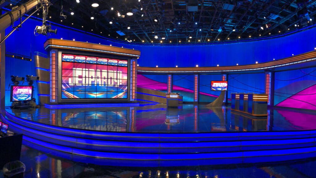 Image of the empty Jeopardy! set