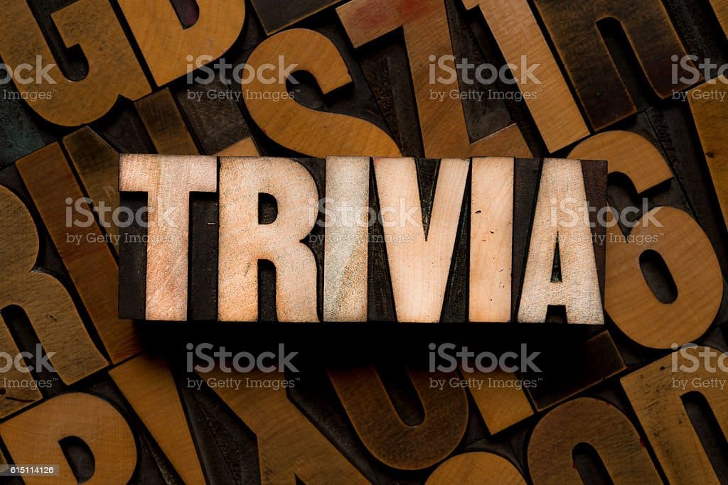 Illustration of wood blocks spelling out the word TRIVIA