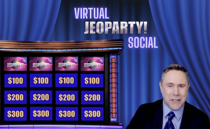Screengrab from Outback Team Building and Training's Virtual Jeoparty! Social Game