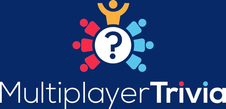 Multiplayer Trivia logo against a blue background