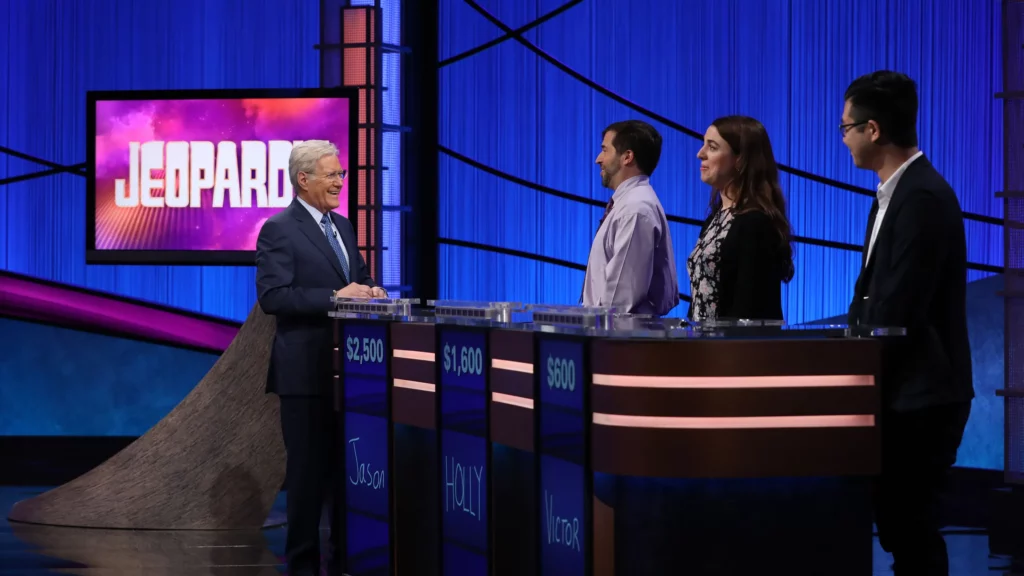 “Jeopardy!” contestants’ having an in-game chat with former host Alex Trebek
