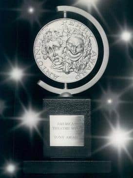 An official 1983 publicity photograph of the Antoinette Perry Award medallion, popularly known as the "Tony Award".