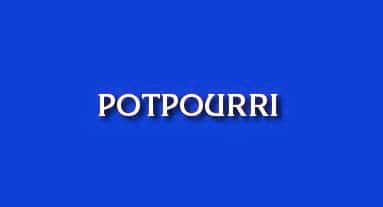 Potpourri category card on Jeopardy!