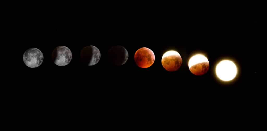 Photo of the phases of the moon