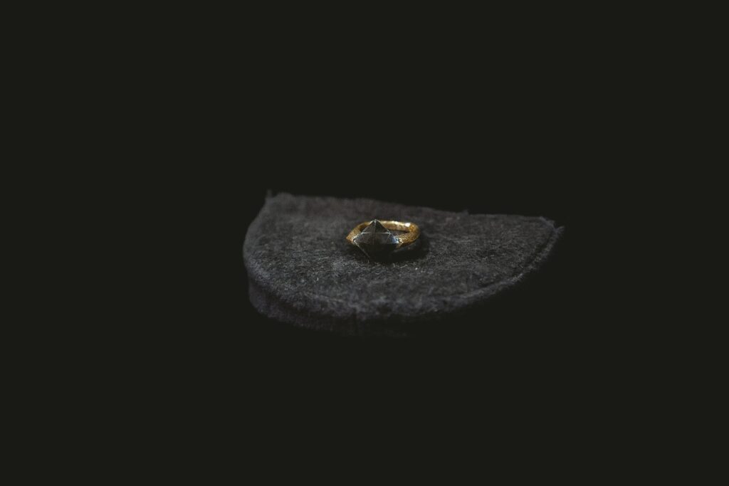 Photo of a black round stone