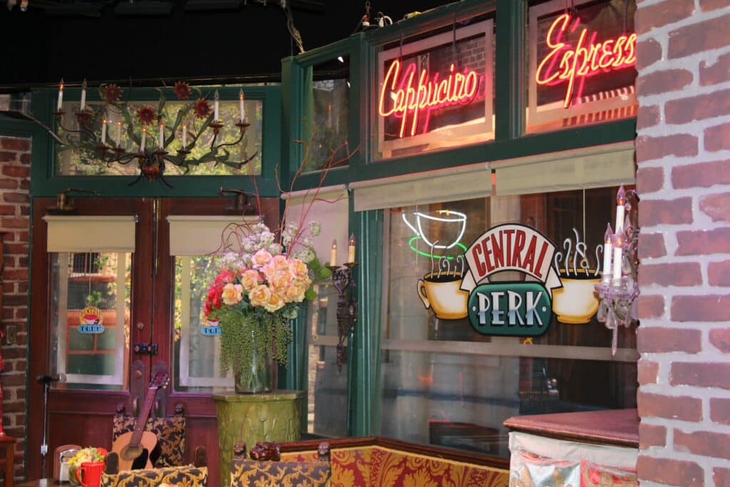 Photo from inside the Central Perk coffee shop from the television show Friends.