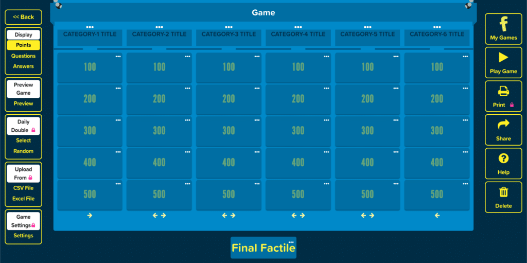 Fig. 10. Screenshot of factile game board screen, by Anastasia Voloshina, May 2023.