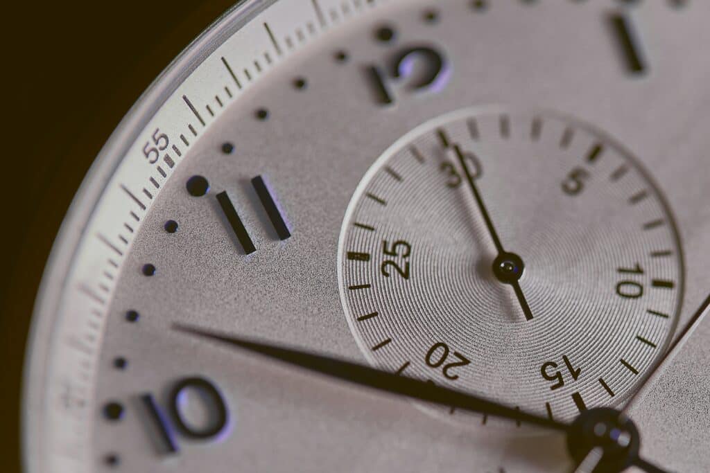 close up photo of a white clock