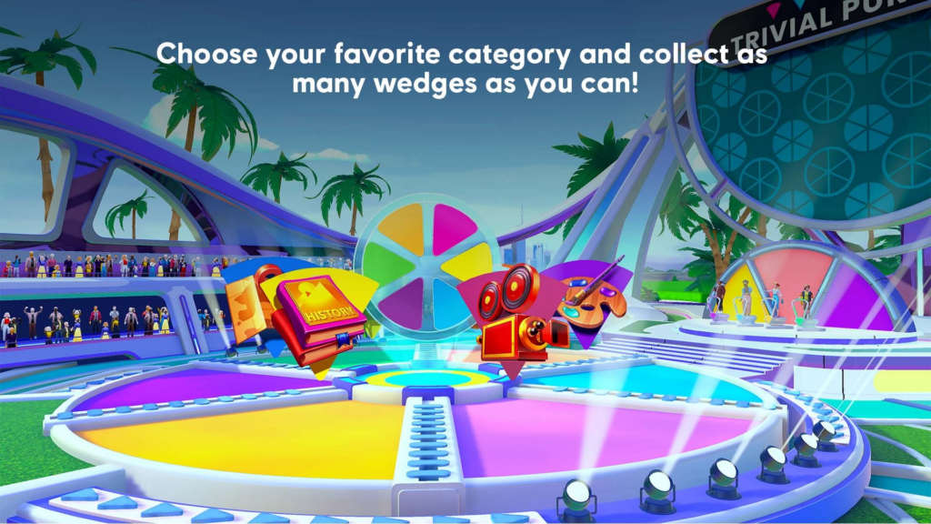 Category selection screen in TRIVIAL PURSUIT LIVE! 2 