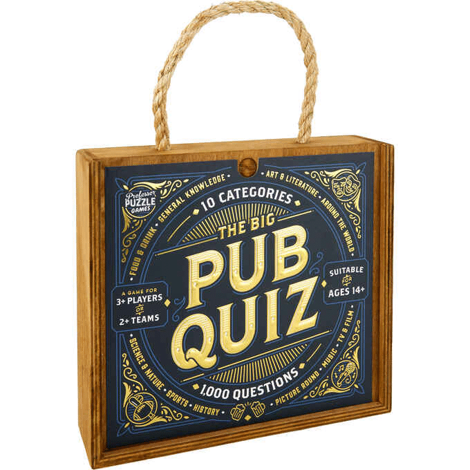 Box for Professor Puzzle Games' The Big Pub Quiz board game