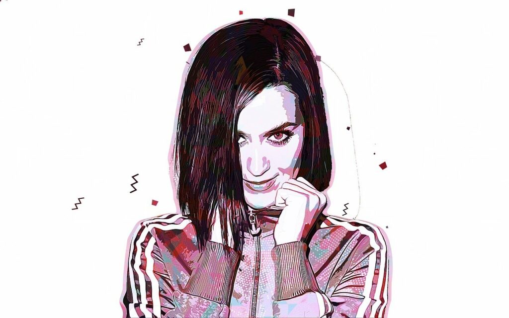 Illustration of pop star Katy Perry
