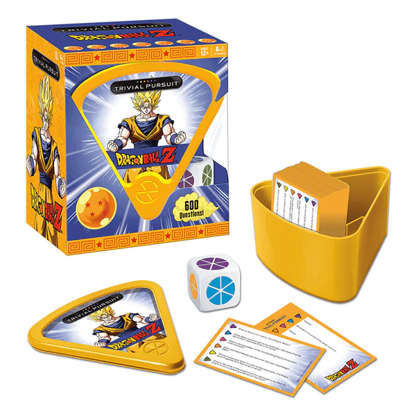Contents of the Trivial Pursuit: Dragon Ball Z board game