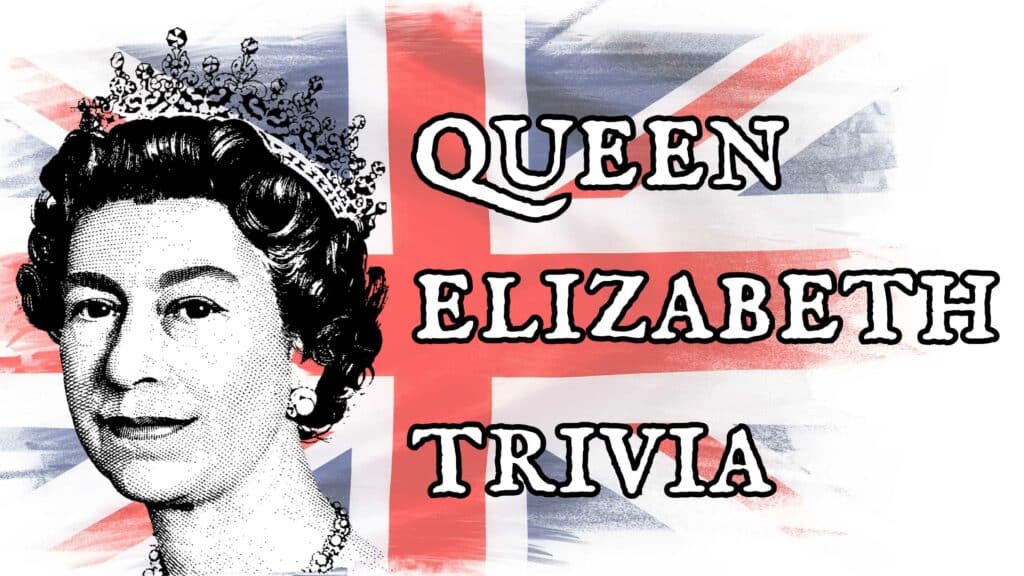 Queen Elizabeth picture, UK flag