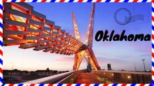 Skydance Bridge in Oklahoma on a post card