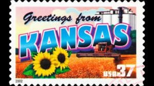 Kansas postage stamp