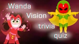 graphic of Marvel's wanda and vision; text
