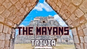 photo of Mayan pyramid; text