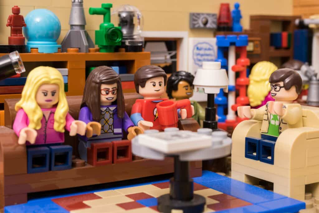 Photo of LEGO versions of the cast of The Big Bang Theory