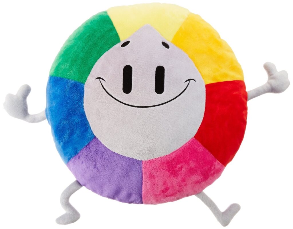 Image of a toy plushie version of Willy the Wheel, the wheel character from the Trivia Crack app by Etermax